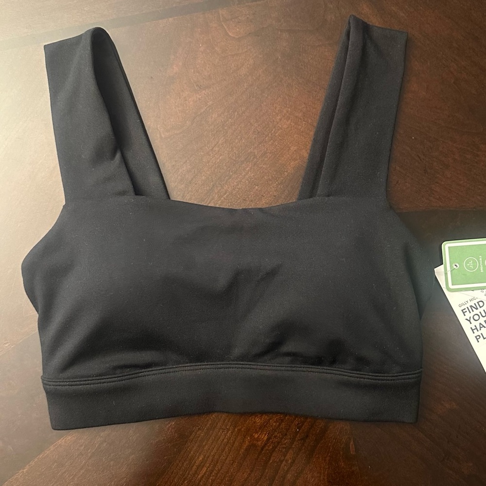 Hollister Gilly Hicks Black Sports Bra XS NWT Medium Support Athleisure.